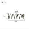 Compression Spring, Spring Steel, 6 mm OD, 0.4 mm Wire Diameter, 45 mm Free Length, 20 Pieces view 2