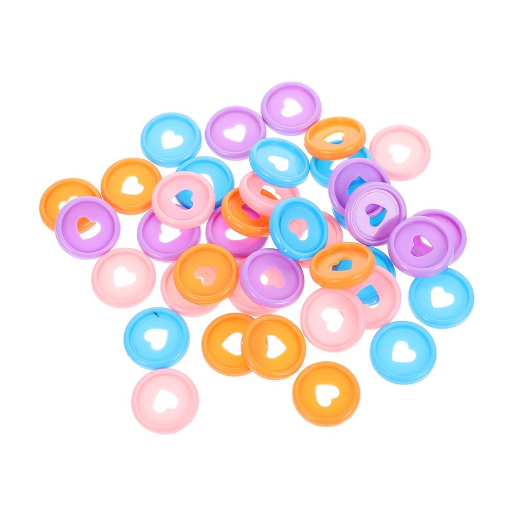 Heart-Shaped Plastic Binding Discs, 40 Pieces