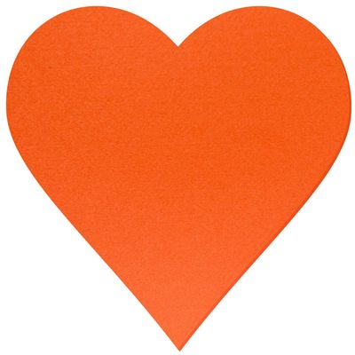 Btic GmbH Orange Felt Heart - Decorative Crafting, 3–60 cm