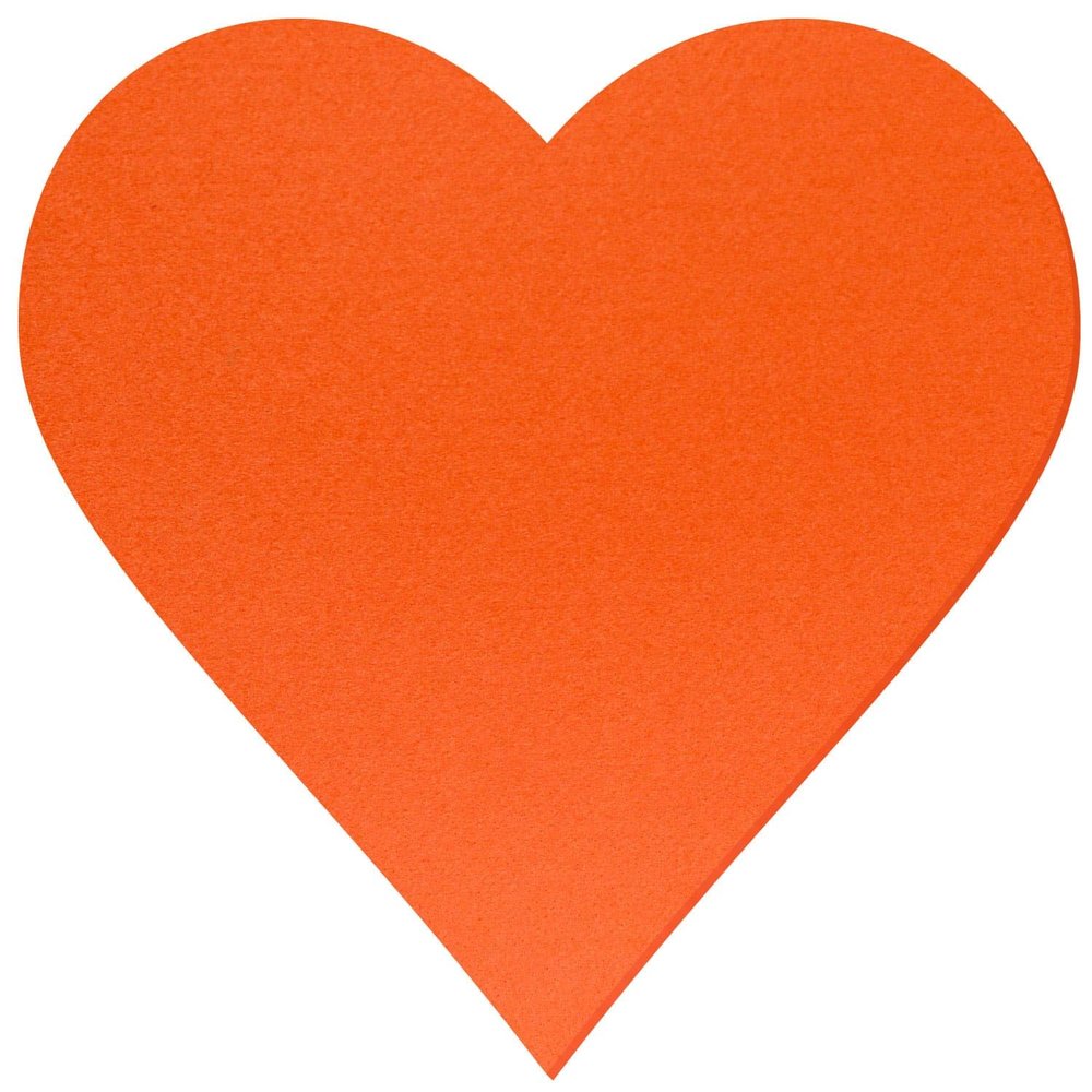 Btic GmbH Orange Felt Heart - Decorative Crafting, 3–60 cm