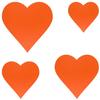 Btic GmbH Orange Felt Heart - Decorative Crafting, 3–60 cm view 2