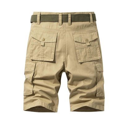 Men's Cotton Denim Stretch Cargo Jogger Shorts with Pockets