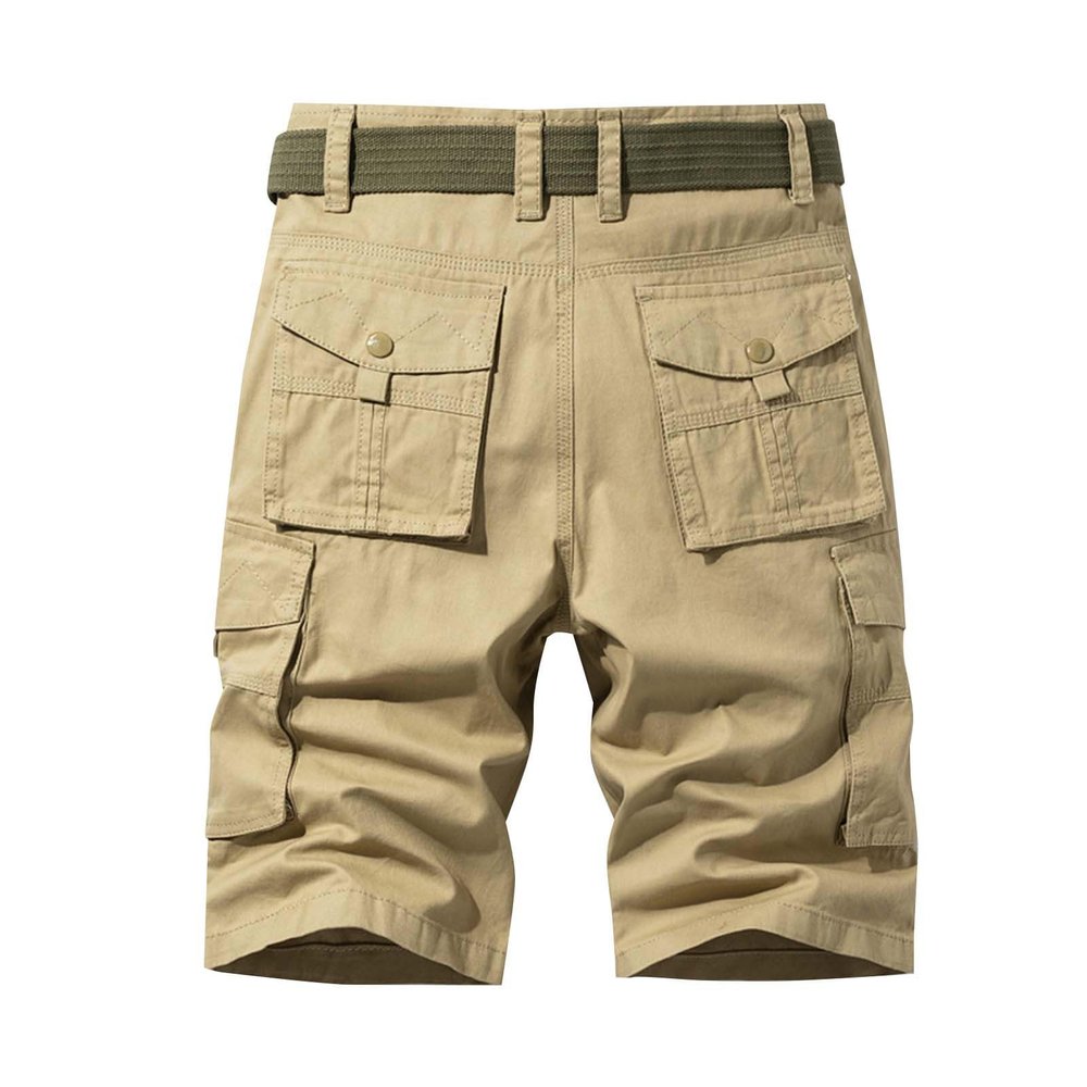 Men's Cotton Denim Stretch Cargo Jogger Shorts with Pockets