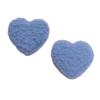 Wambere 20-Piece 4.5 x 4 cm Plush Heart-Shaped Sew-On Patches, Blue view 1