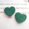 Wambere 20-Piece 4.5 x 4 cm Plush Heart-Shaped Sew-On Patches, Blue view 3