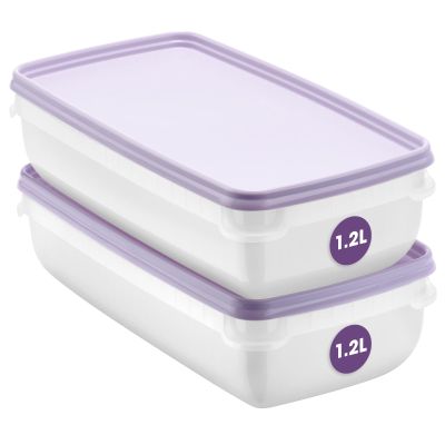 SmartStore Food Storage Containers with Lids, 1.2 L, 2-Pack