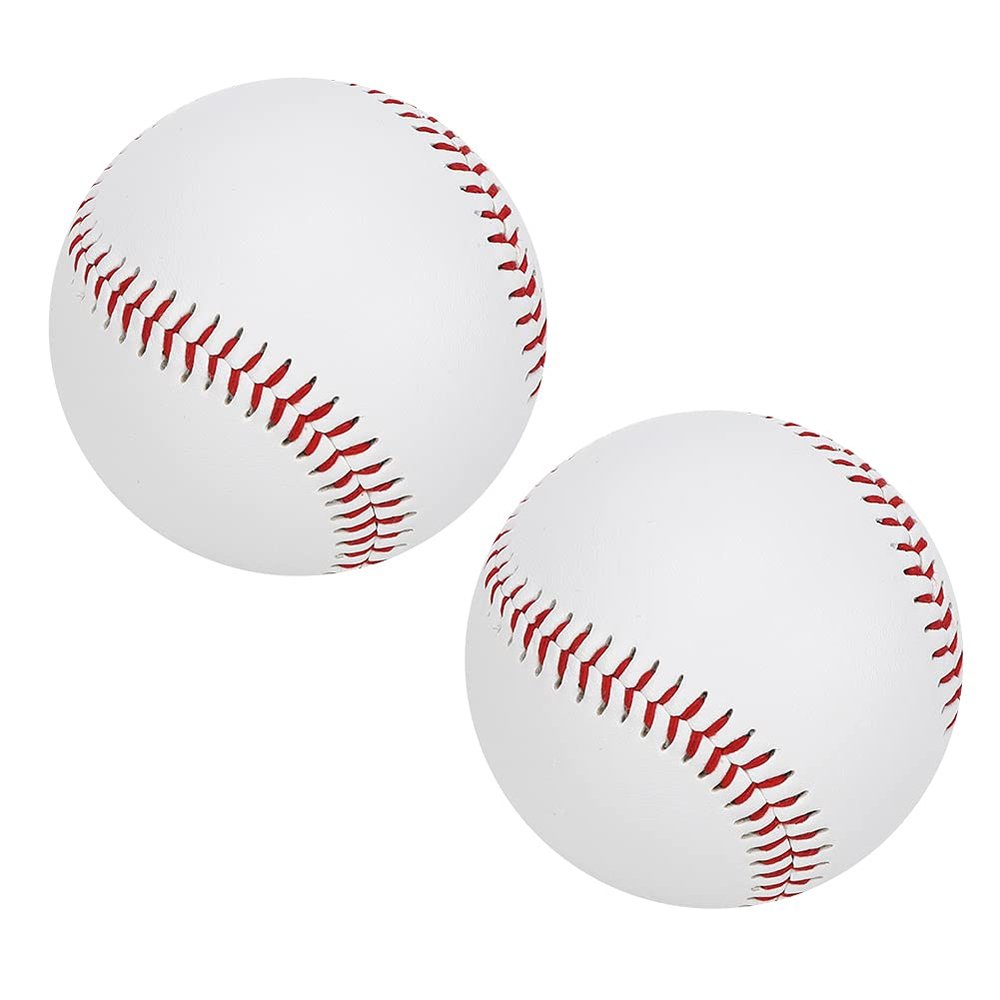 Alomejor 2PCS Soft Baseballs, Highly Elastic PU Training Softballs with Soft Filling for Aluminum Alloy Bats (Soft Ball)