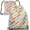MIJOMA Colorful Drawstring Gym Bag for Kids, 13.4 x 12.2 in, Love view 1