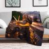 PAZZK Snail Plush Blanket, Soft and Fuzzy Flannel Throw for Sofa, Couch, or Bed, 130 x 180 cm view 2