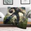 PAZZK Rugby Sports Fleece Blanket, Soft Throw for Women, Men, Girls and Boys, 4 Seasons, 150 x 200 cm view 2