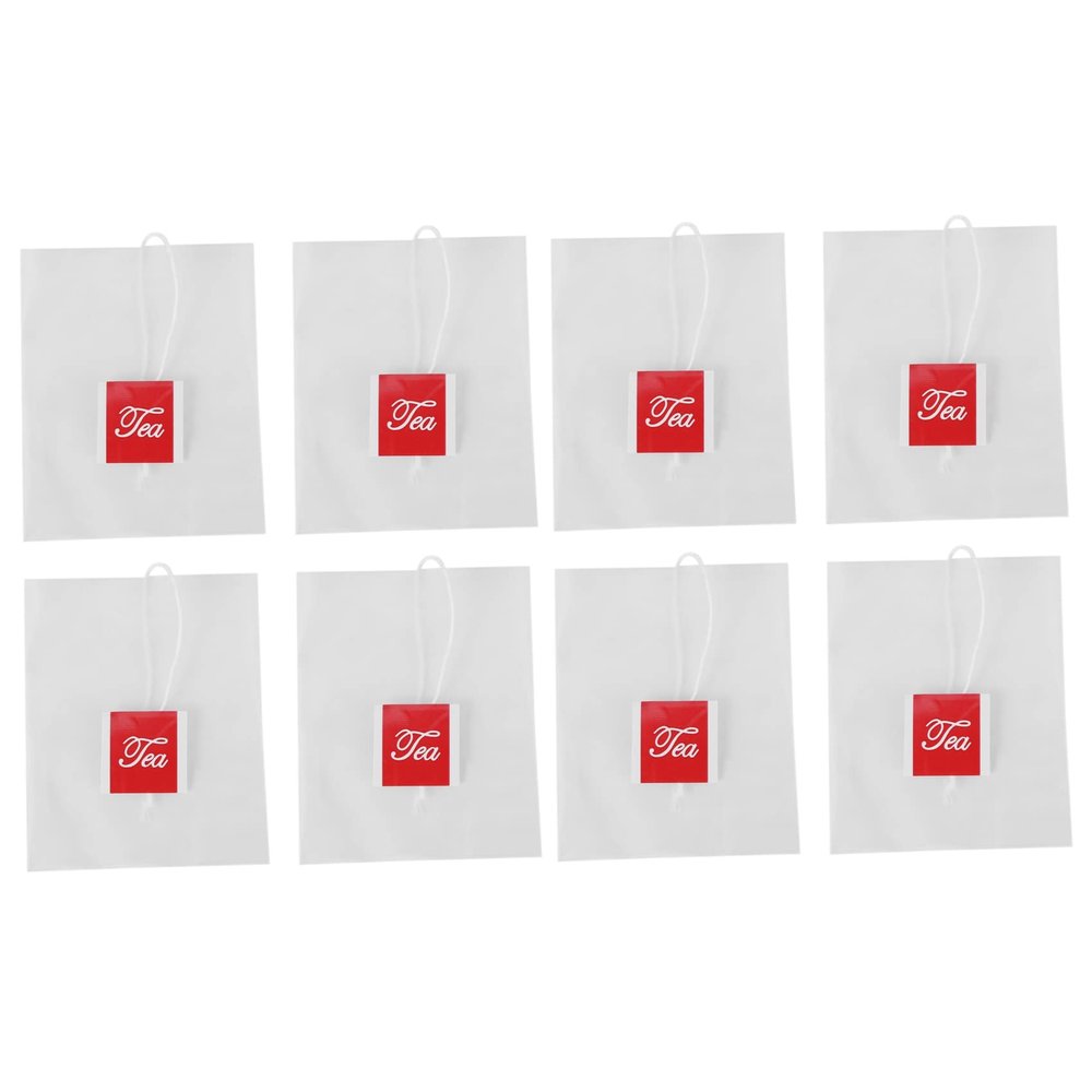 Beelooom 4,000-Piece 5.5 x 7 cm Pyramid Nylon Tea Filter Bags, Transparent, with Individual String and Sticker