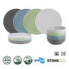 BRUNNER DOLOMIT 12-Piece Stackable Melamine Camping Dinnerware Set view 2