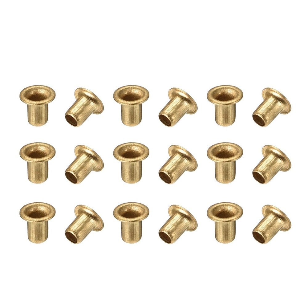 Aqxypas 200-Piece M2/M2.5/M3/M4/M5/M6 Tubular Hollow Rivets for PCB Boards, Copper Eyelets (M4 x 8 mm)