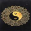 AVA Collections Wall Tapestry, Multicolor, Psychedelic Indian Cotton, Yellow Flower Yin Yang view 1