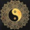 AVA Collections Wall Tapestry, Multicolor, Psychedelic Indian Cotton, Yellow Flower Yin Yang view 2