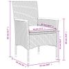 vidaXL 5-Piece Garden Dining Set with Cushions, Gray Poly Rattan and Glass view 4