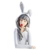 Modern White Resin Girl's Head Figurine view 1