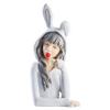 Modern White Resin Girl's Head Figurine view 3