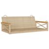 vidaXL Hanging Bench Beige 109x62x40 cm Poly Rattan view 1