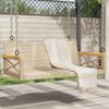 vidaXL Hanging Bench Beige 109x62x40 cm Poly Rattan view 2