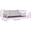 vidaXL Hanging Bench Beige 109x62x40 cm Poly Rattan view 3