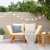 vidaXL 2-in-1 Garden Bench with Cushion, Solid Acacia Wood view 2