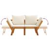 vidaXL 2-in-1 Garden Bench with Cushion, Solid Acacia Wood view 4