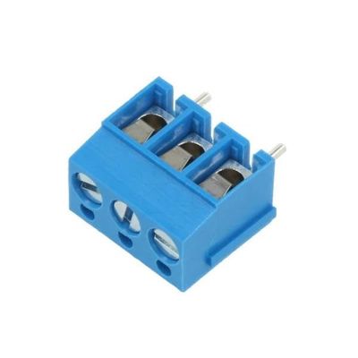 10X XY300VA-3P 5.0MM BLUE Terminal Block for PCB Mounting, 90° Angle, 5 mm Pitch, 3 Positions