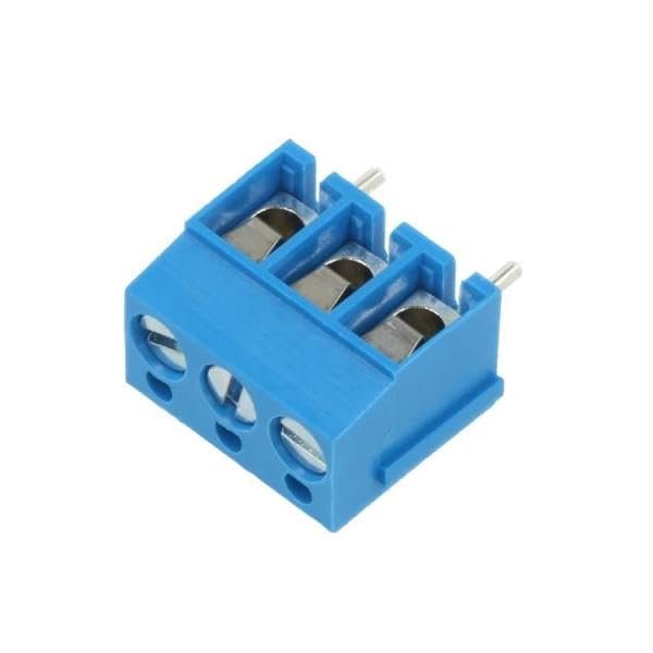 10X XY300VA-3P 5.0MM BLUE Terminal Block for PCB Mounting, 90° Angle, 5 mm Pitch, 3 Positions