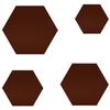 Brown Felt Hexagon for Crafts and Décor, 47 cm Wide, Pack of 25 view 2