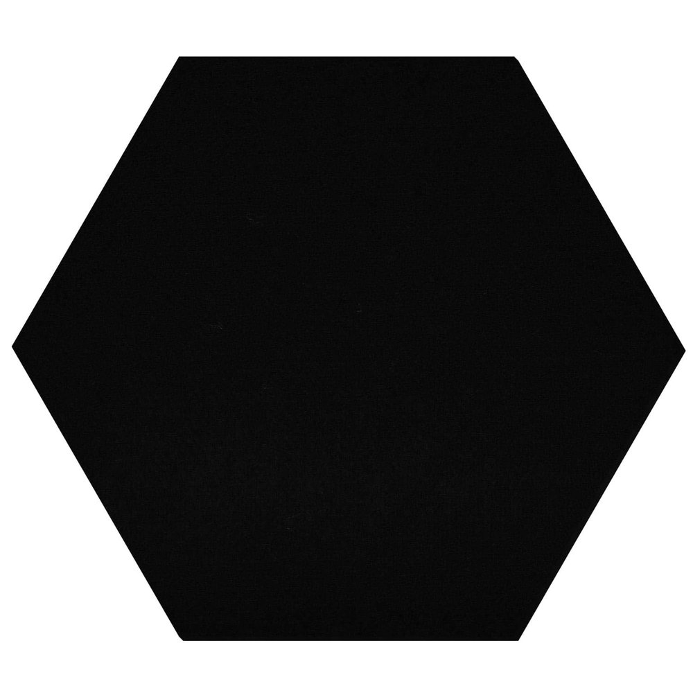 Black Felt Hexagon – Décor & Crafts, 3–60 cm, Pack of 25, Width: 38 cm