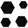 Black Felt Hexagon – Décor & Crafts, 3–60 cm, Pack of 25, Width: 38 cm view 2