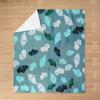 Soft Ginkgo Biloba 3D Flannel Fleece Blanket, Blue, 100 x 135 cm view 3