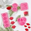 HIRAIDAI 4-Piece Red Lips Fondant Mold for Cake Decoration and Chocolate view 2