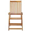 6 Foldable Solid Acacia Wood Garden Chairs with Cushions view 3
