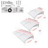 Polycarbonate Door Awning with Aluminum Bracket, White, 120 x 240 cm view 2
