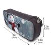 JCVOTREL Christmas Snowman PU Leather Pencil Case view 3