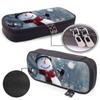 JCVOTREL Christmas Snowman PU Leather Pencil Case view 4