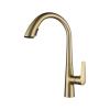 RFXOGTYFZ Chrome 60 cm Pull-Out Kitchen Faucet for Hot and Cold Water, Sink/Basin, Swivel, Retractable, Black, White, Gray (Color: Gold) view 1