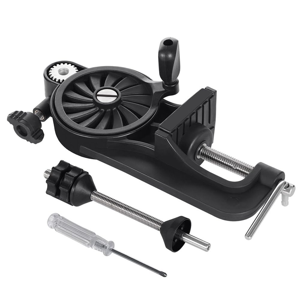 Rordigo Reel Line Winder System Machine Station for Casting and Reel Line Winding, Black