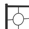 vidaXL Bed Frame with Headboard and Footboard Metal Black 200 x 200 cm view 4