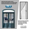 Magnetic Screen Door for Double Balcony Doors, 275 x 190 cm, Black view 3