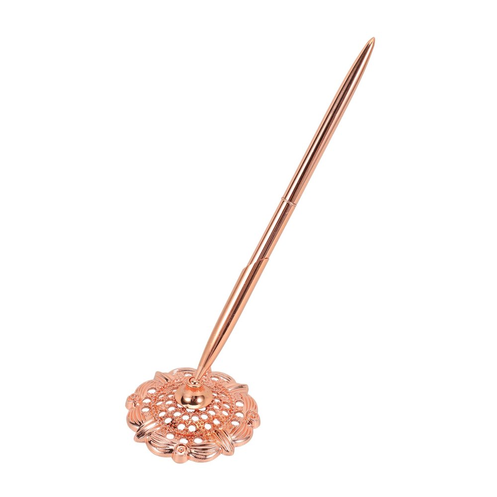 Metal Desktop Ballpoint Pen with Stand, Business Design for Office