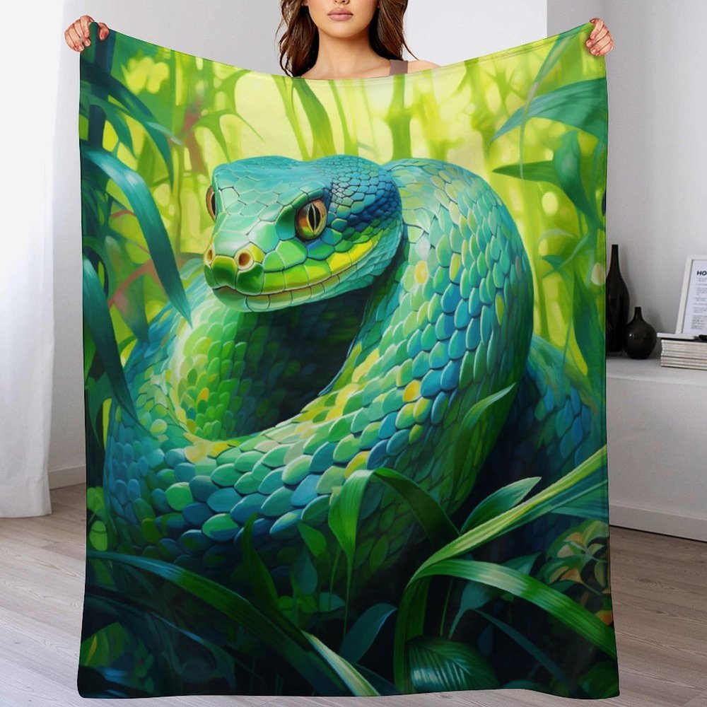 PAZZK Premium Soft Flannel Throw Blanket with 3D Pattern, 130 x 180 cm