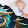 PAZZK Flying Dinosaur Flannel Throw Blanket, 130 x 150 cm view 4