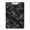 Black Marble Plastic Acrylic Clipboard, Low-Profile Silver Clip, A4, 31.8 x 22.9 cm view 1