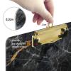 Black Marble Plastic Acrylic Clipboard, Low-Profile Silver Clip, A4, 31.8 x 22.9 cm view 4