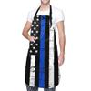 Lrtyuasq Artist Painting Apron with 2 Pockets, Painter Apron, Gifts for Women and Men, Butterfly Apron, Blue Lives Matter, One Size view 1