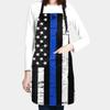 Lrtyuasq Artist Painting Apron with 2 Pockets, Painter Apron, Gifts for Women and Men, Butterfly Apron, Blue Lives Matter, One Size view 2