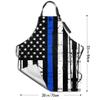 Lrtyuasq Artist Painting Apron with 2 Pockets, Painter Apron, Gifts for Women and Men, Butterfly Apron, Blue Lives Matter, One Size view 4